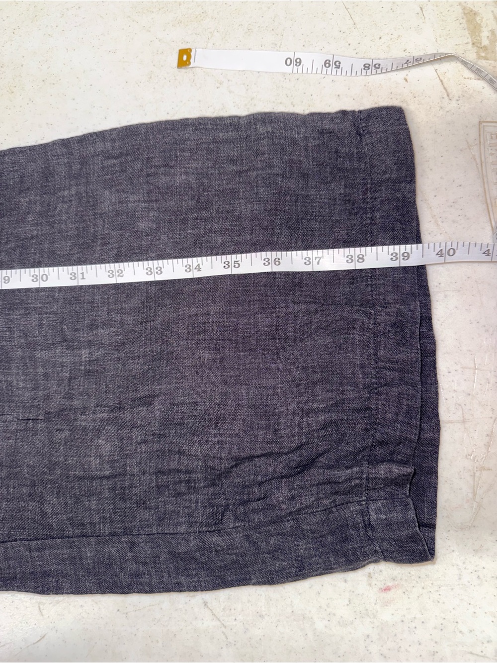 Eileen Fisher Small Organic Linen Pleated Wide Leg Pants Charcoal Quiet Luxury - Picture 14 of 16